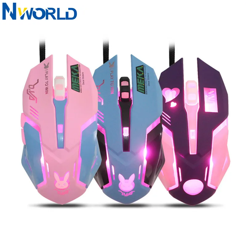 Pc Gaming Pink - Mouse Gamer com Fio OW 6