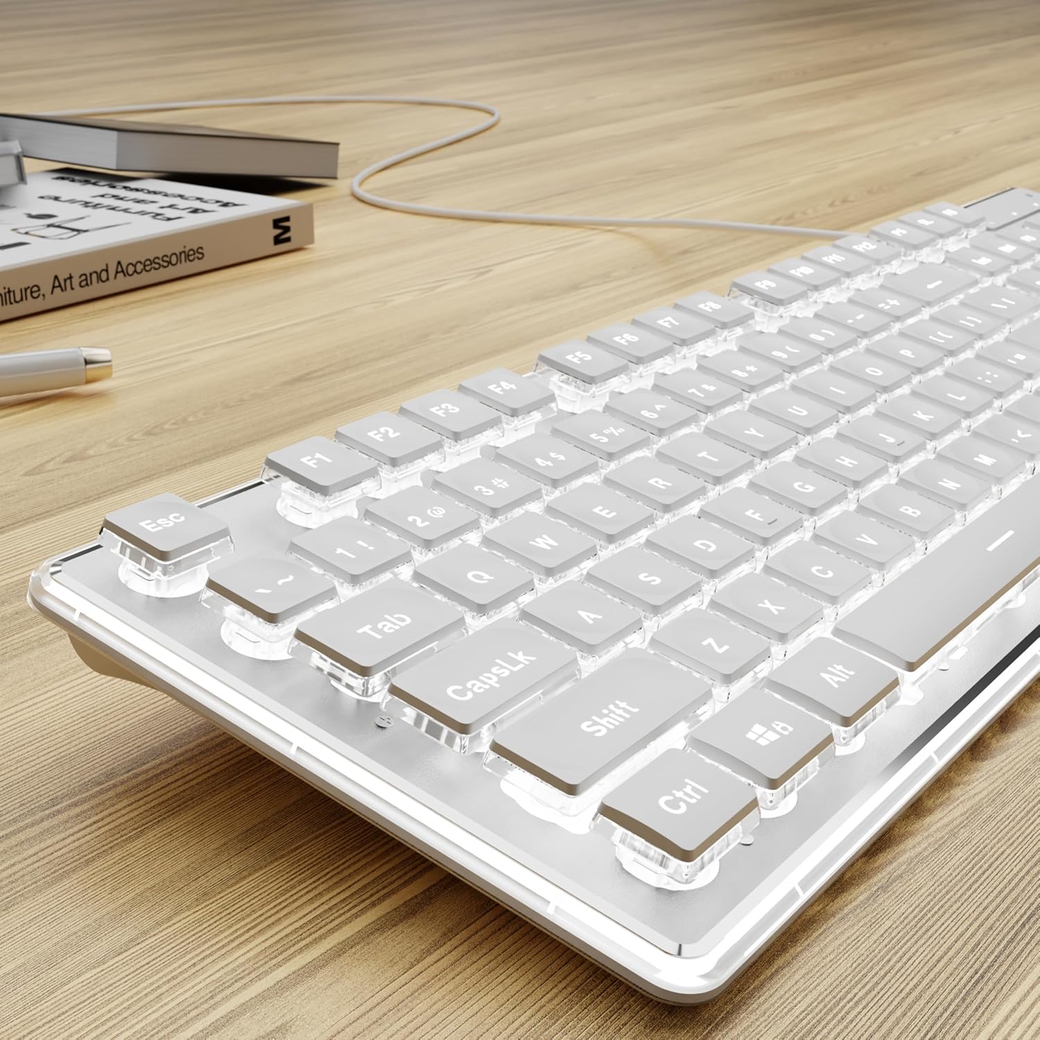 Pc Gaming Fullset - Teclado USB com Fio, Painel Metálico