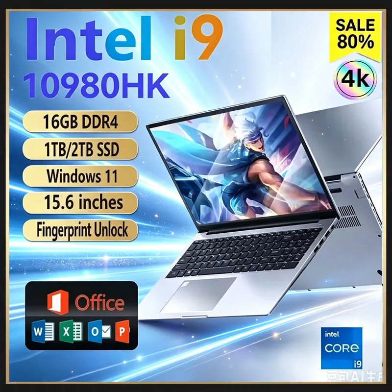 Pc Gaming Intel - Laptop portátil de 15,6 polegadas, processador