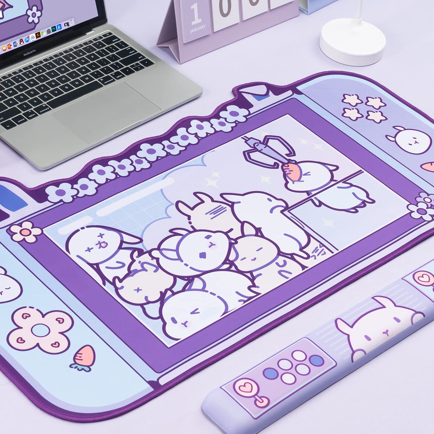 Grande kawaii gaming mouse pad - Pc Gaming Pink avaliação e preço