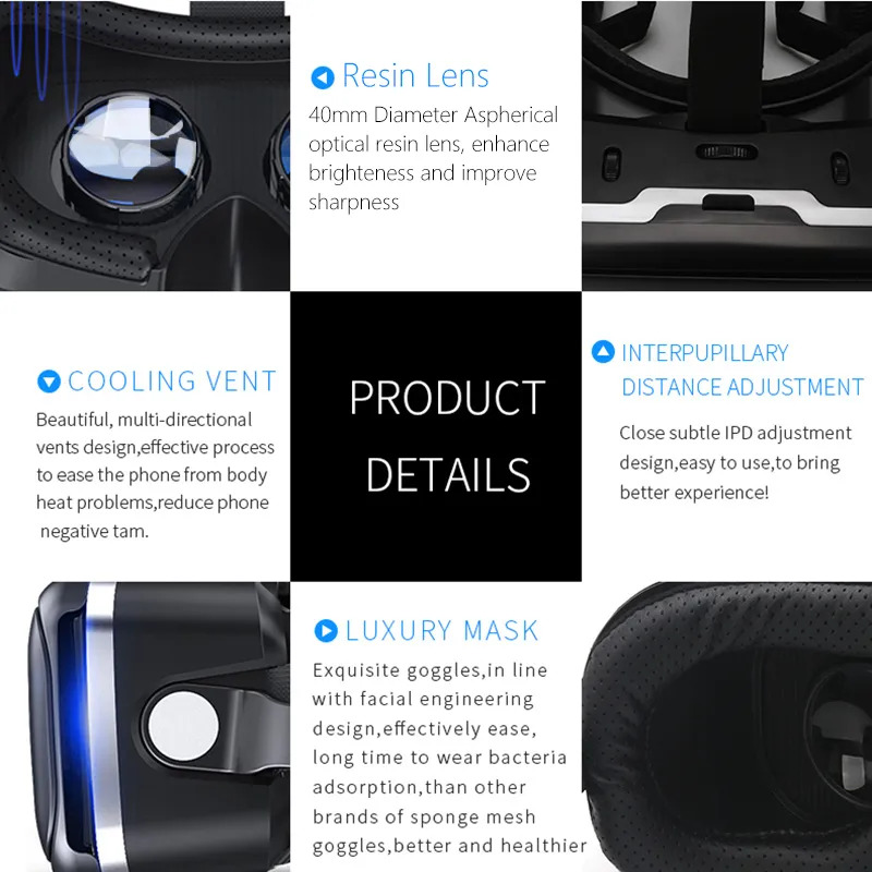 VR Shinecon 6.0 Versão de fone - Vr Headset Pc avaliação e preço