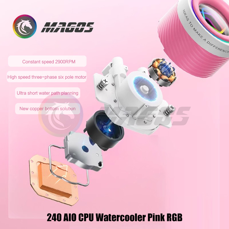240 aio cpu watercooler rosa r - Pc Water Cooling avaliação e preço